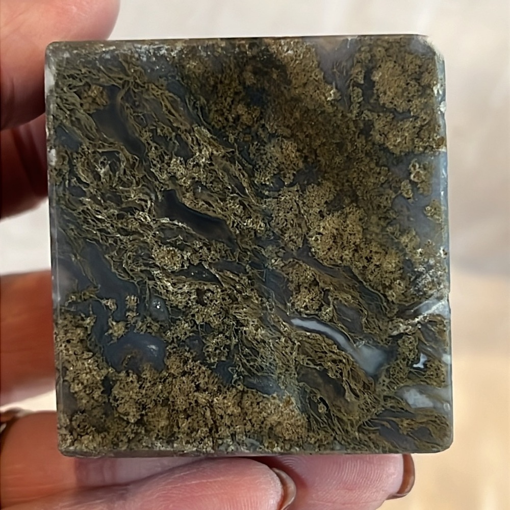Moss Agate Crystal / Gemstone Cube NWOT - Picture 8 of 17